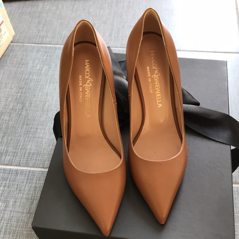 Marco Barbabella honey leather pumps Italy - Picture 4 of 9